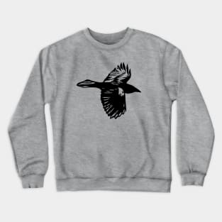 Raven Flying Drawing Crow Crewneck Sweatshirt